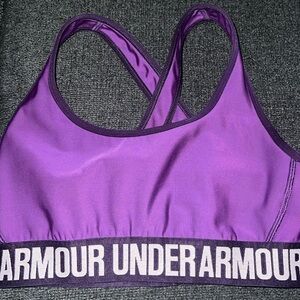 Under Armour ladies sports bra in gorgeous purple hue.